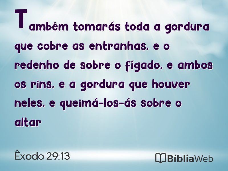 Êxodo 29:13 em imagem para compartilhar