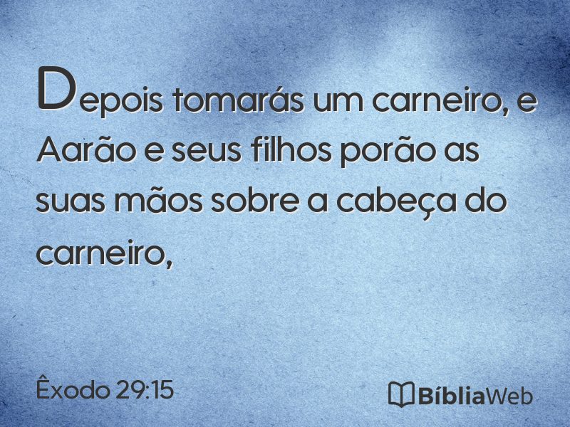Êxodo 29:15 em imagem para compartilhar