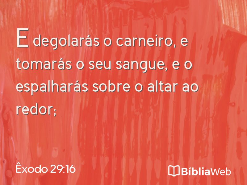Êxodo 29:16 em imagem para compartilhar