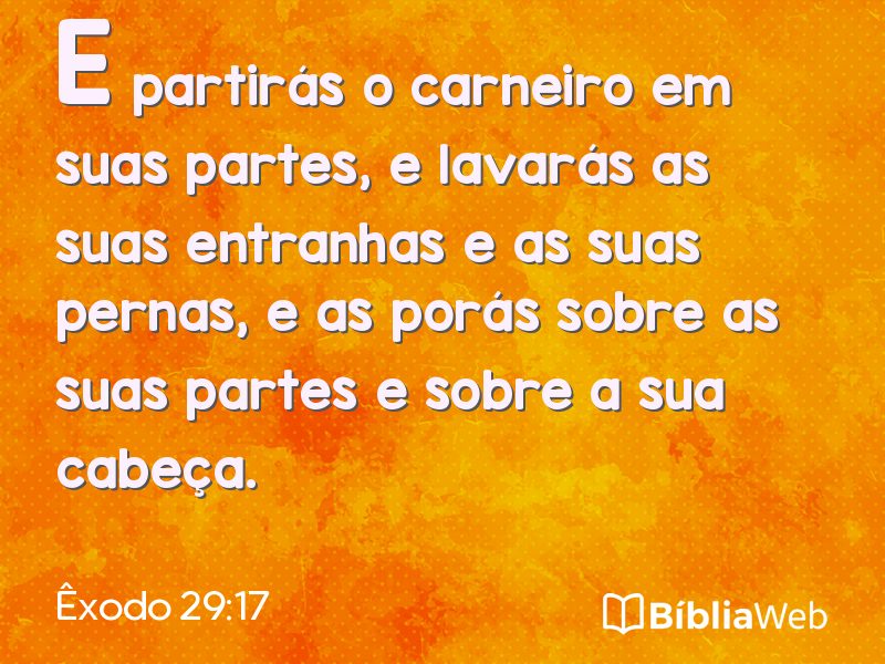 Êxodo 29:17 em imagem para compartilhar