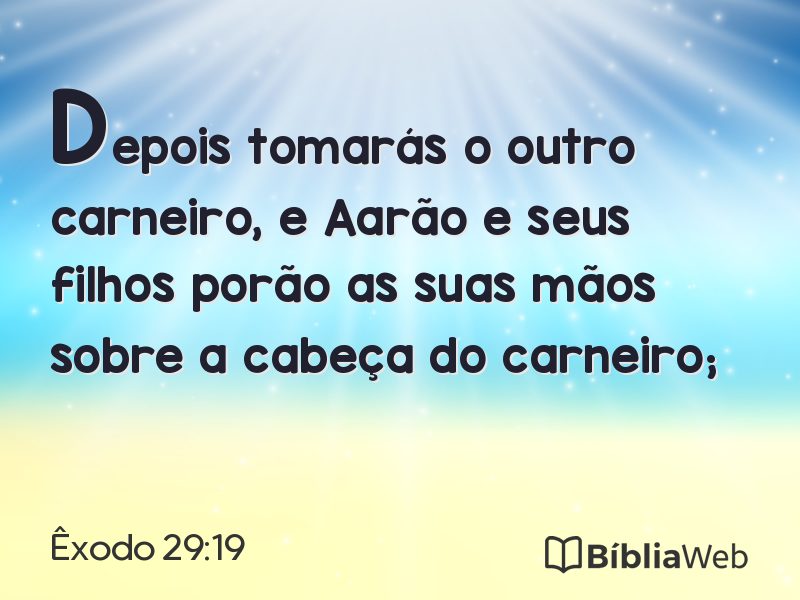 Êxodo 29:19 em imagem para compartilhar
