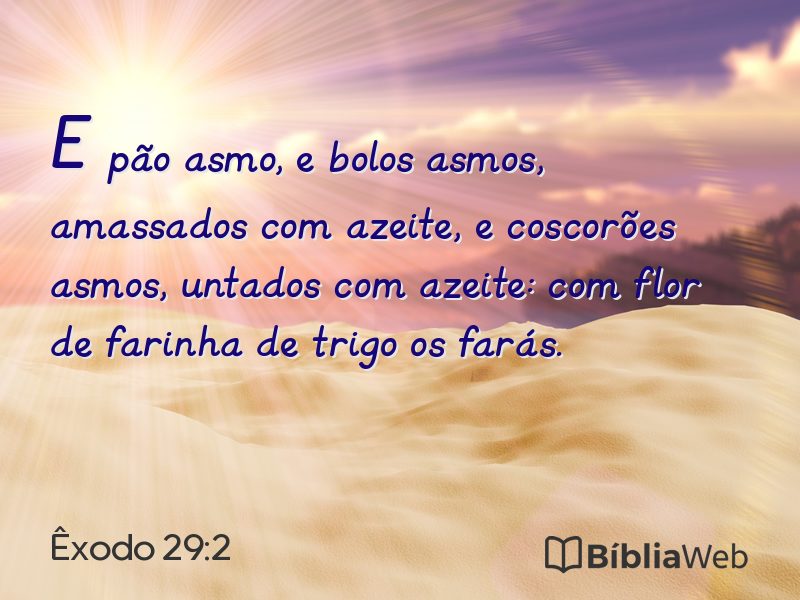Êxodo 29:2 em imagem para compartilhar