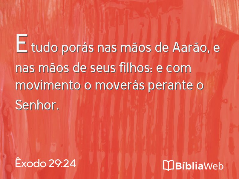 Êxodo 29:24 em imagem para compartilhar