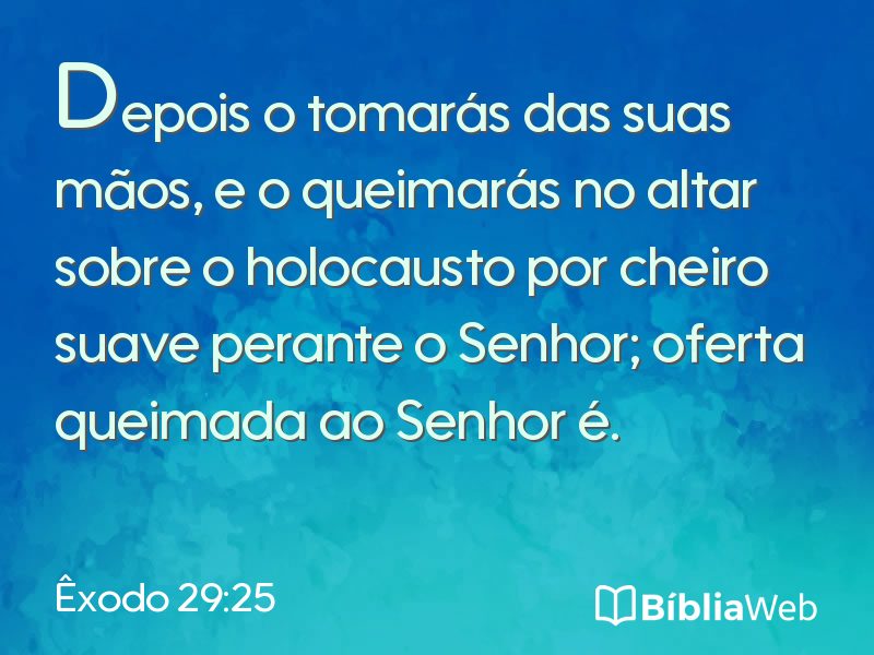 Êxodo 29:25 em imagem para compartilhar