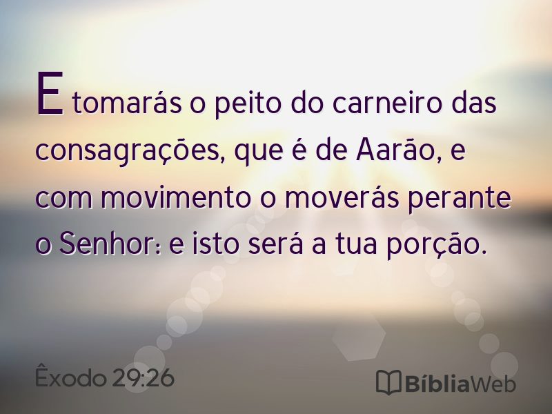Êxodo 29:26 em imagem para compartilhar