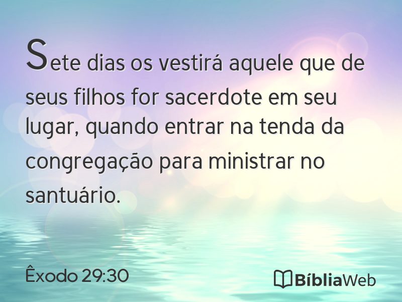 Êxodo 29:30 em imagem para compartilhar