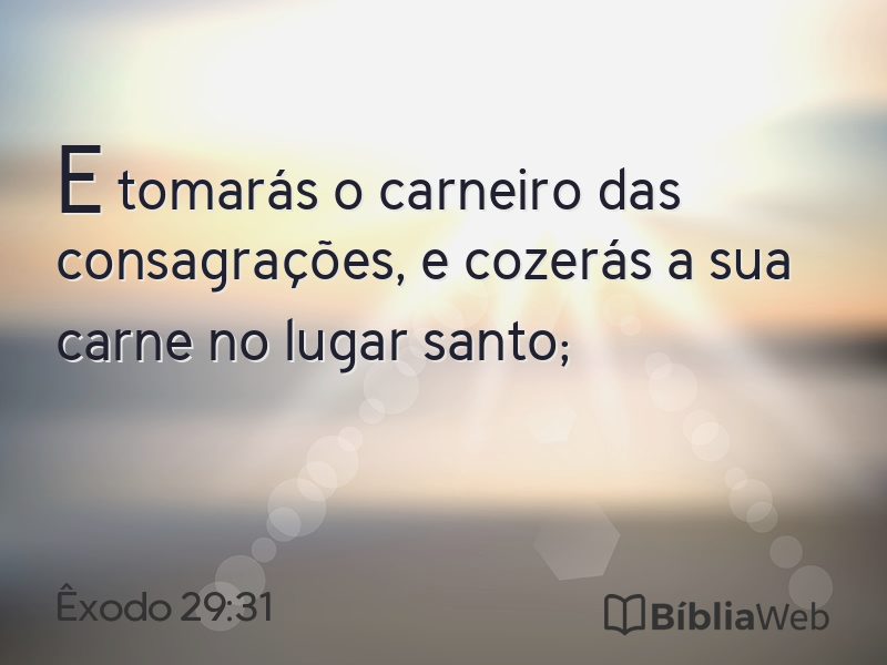 Êxodo 29:31 em imagem para compartilhar
