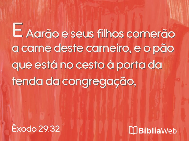 Êxodo 29:32 em imagem para compartilhar
