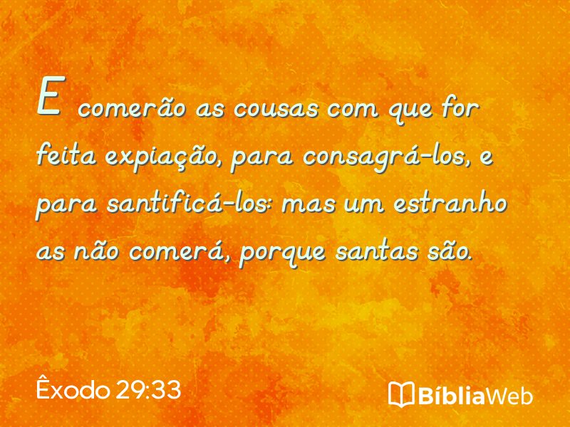 Êxodo 29:33 em imagem para compartilhar