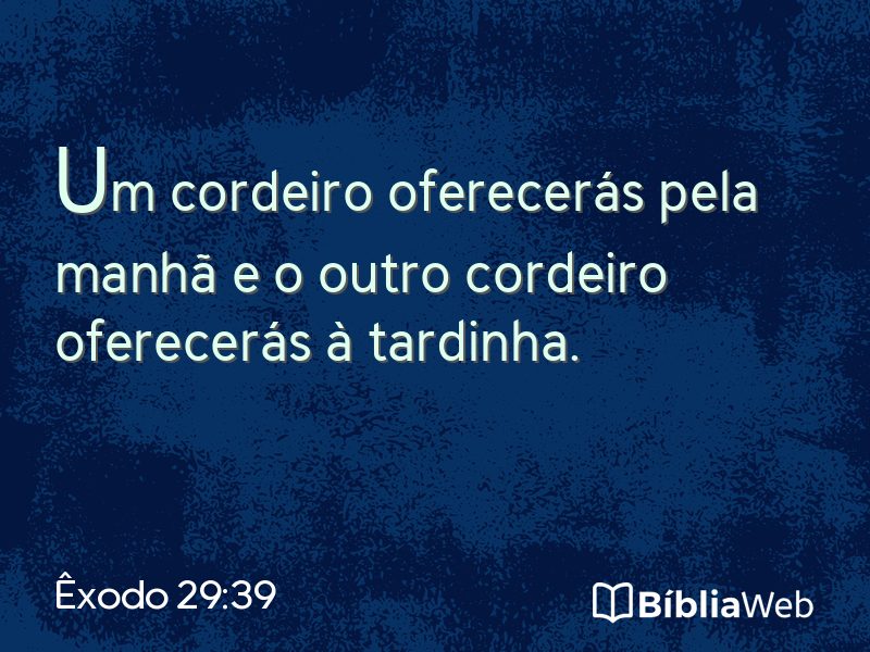 Êxodo 29:39 em imagem para compartilhar