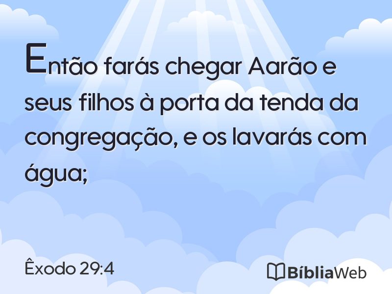 Êxodo 29:4 em imagem para compartilhar