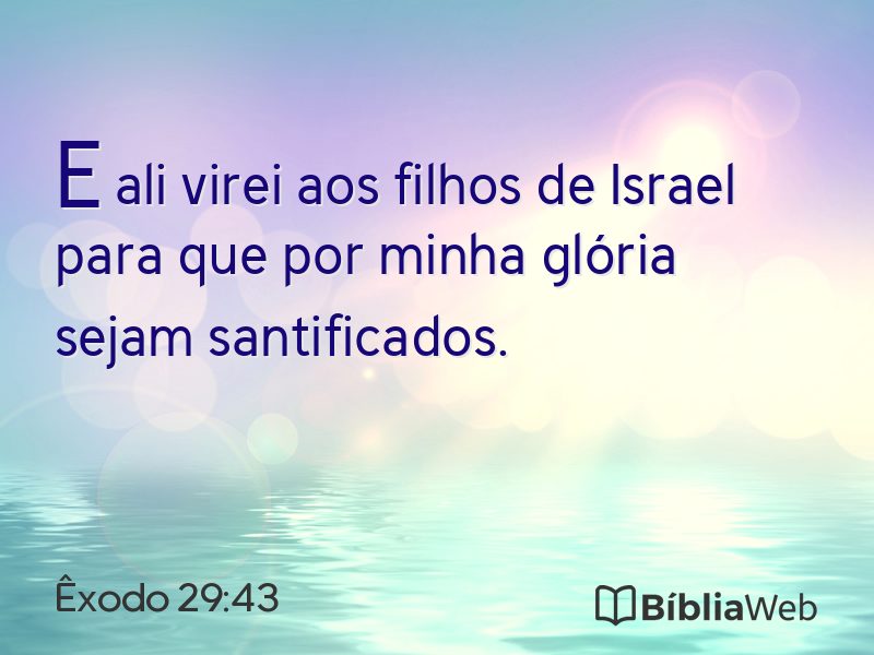 Êxodo 29:43 em imagem para compartilhar