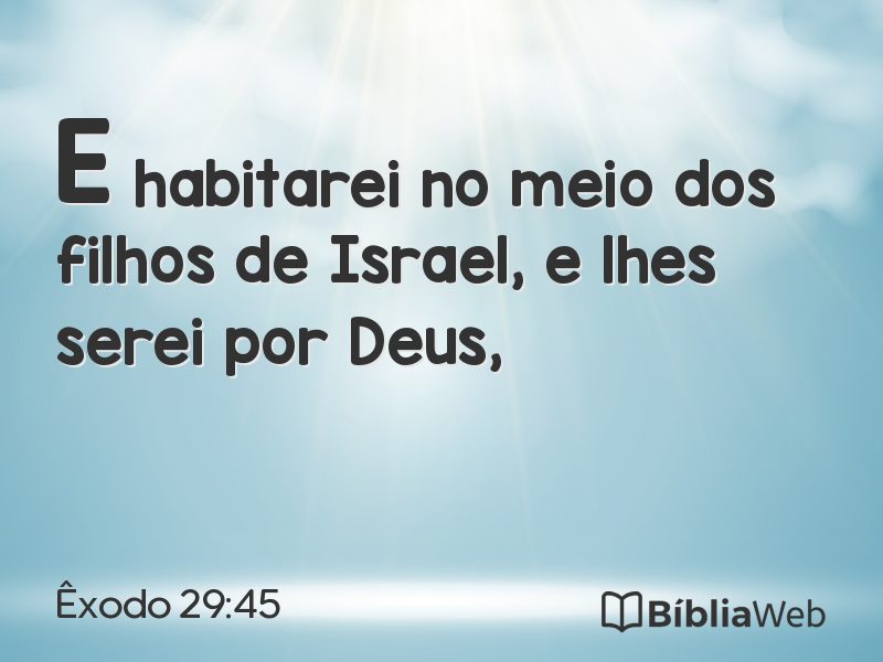 Êxodo 29:45 em imagem para compartilhar