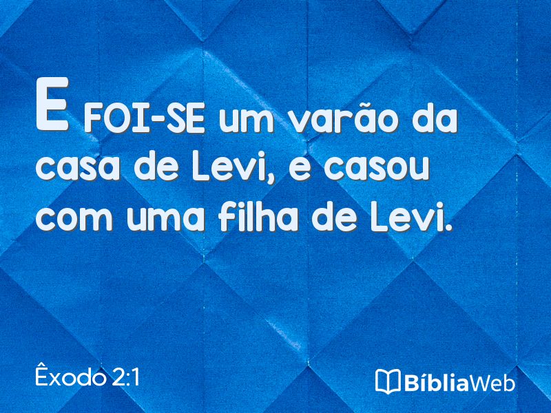 Êxodo 2:1 em imagem para compartilhar