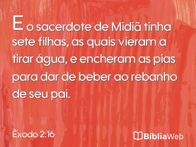 Êxodo 2:16 em imagem para compartilhar