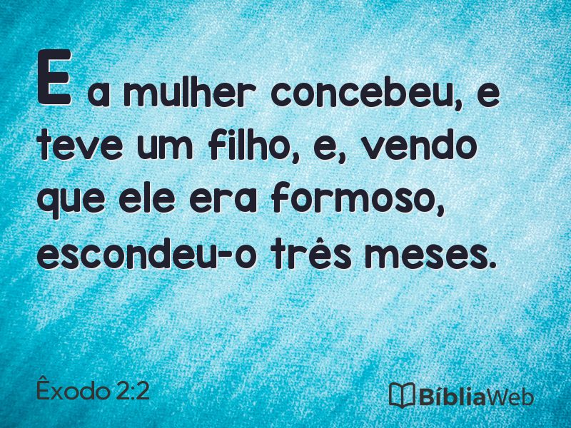 Êxodo 2:2 em imagem para compartilhar