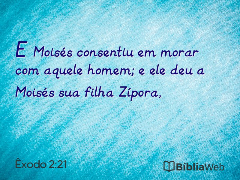 Êxodo 2:21 em imagem para compartilhar