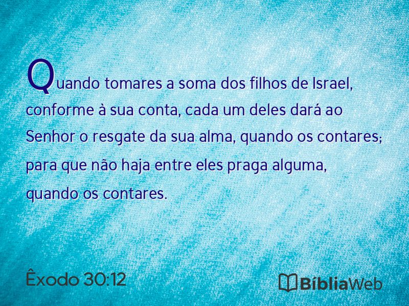 Êxodo 30:12 em imagem para compartilhar