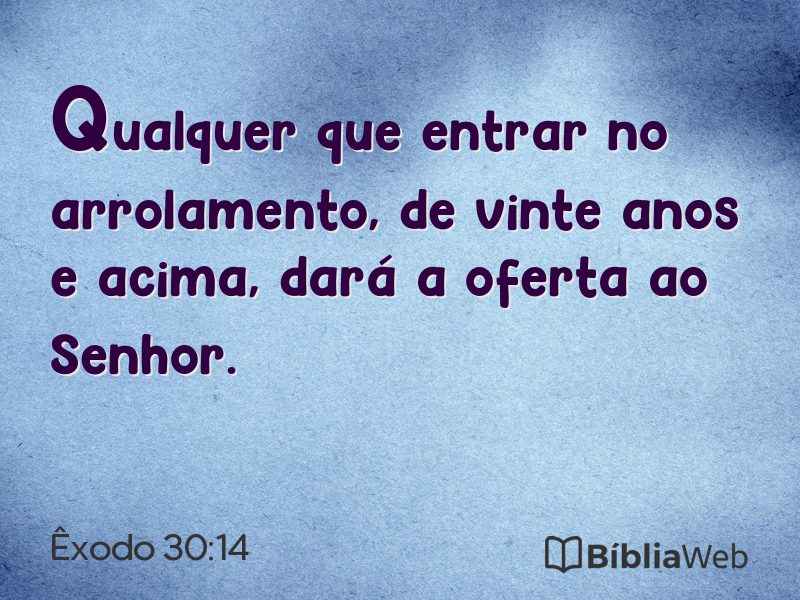 Êxodo 30:14 em imagem para compartilhar