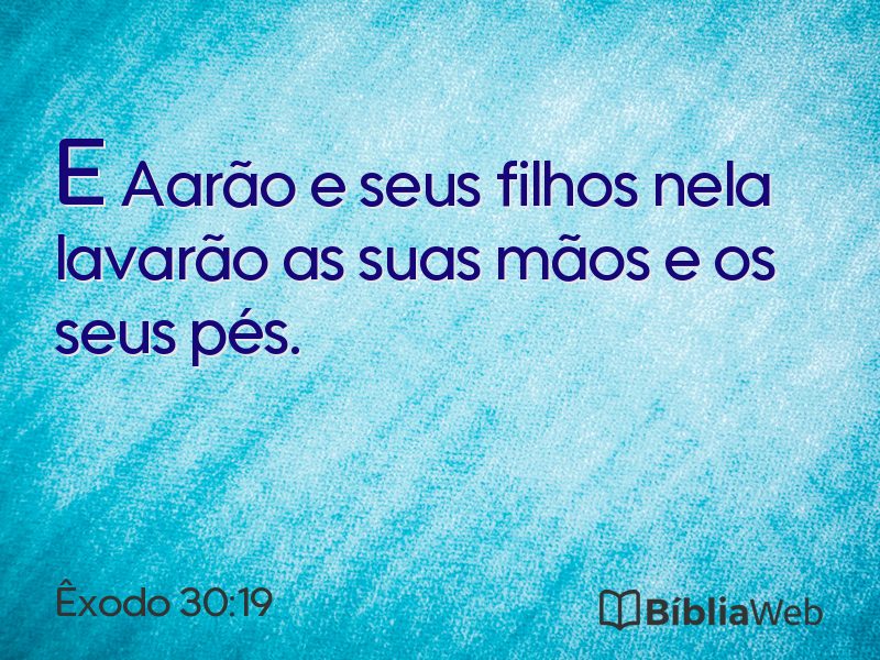 Êxodo 30:19 em imagem para compartilhar