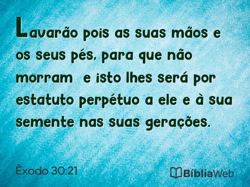 Êxodo 30:21 em imagem para compartilhar