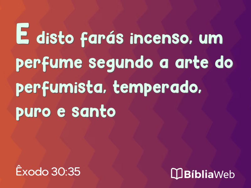 Êxodo 30:35 em imagem para compartilhar