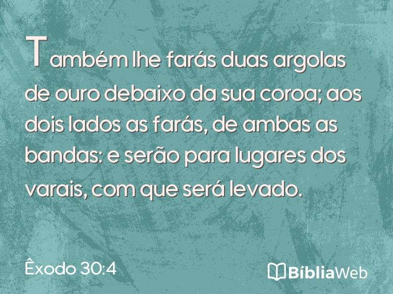 Êxodo 30:4 em imagem para compartilhar