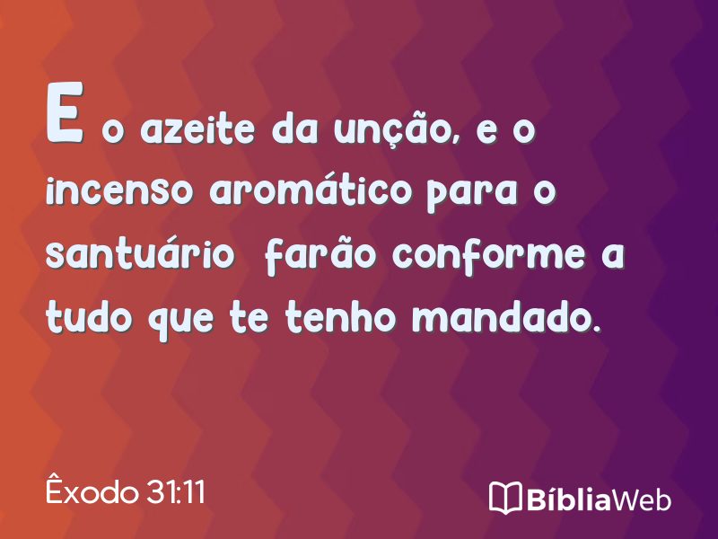 Êxodo 31:11 em imagem para compartilhar