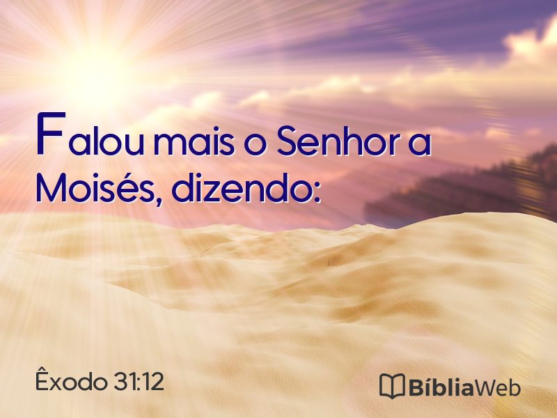 Êxodo 31:12 em imagem para compartilhar