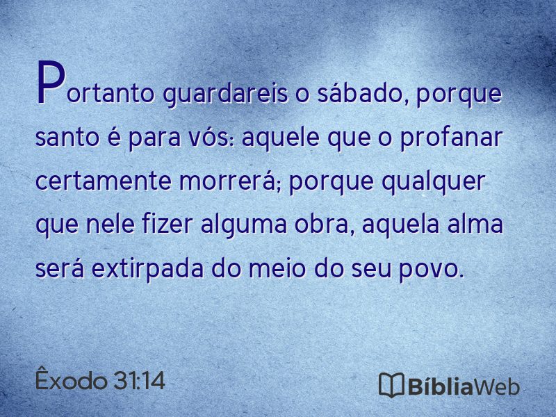Êxodo 31:14 em imagem para compartilhar