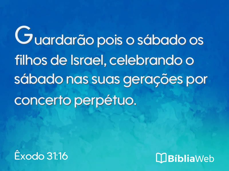 Êxodo 31:16 em imagem para compartilhar
