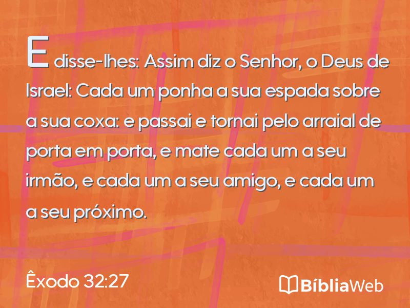 Êxodo 32:27 em imagem para compartilhar