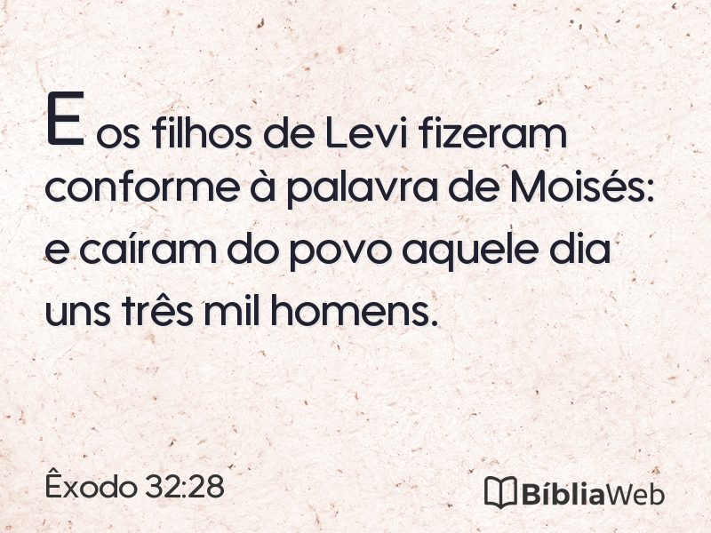 Êxodo 32:28 em imagem para compartilhar