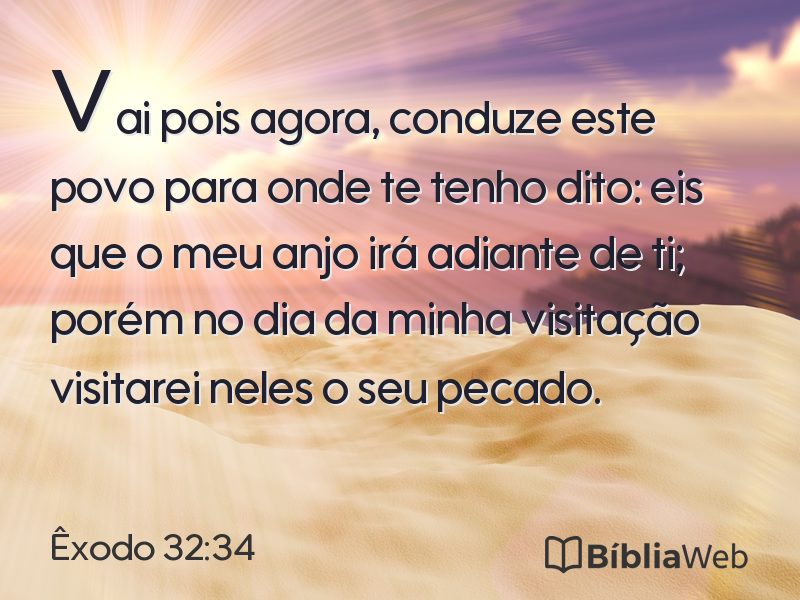 Êxodo 32:34 em imagem para compartilhar