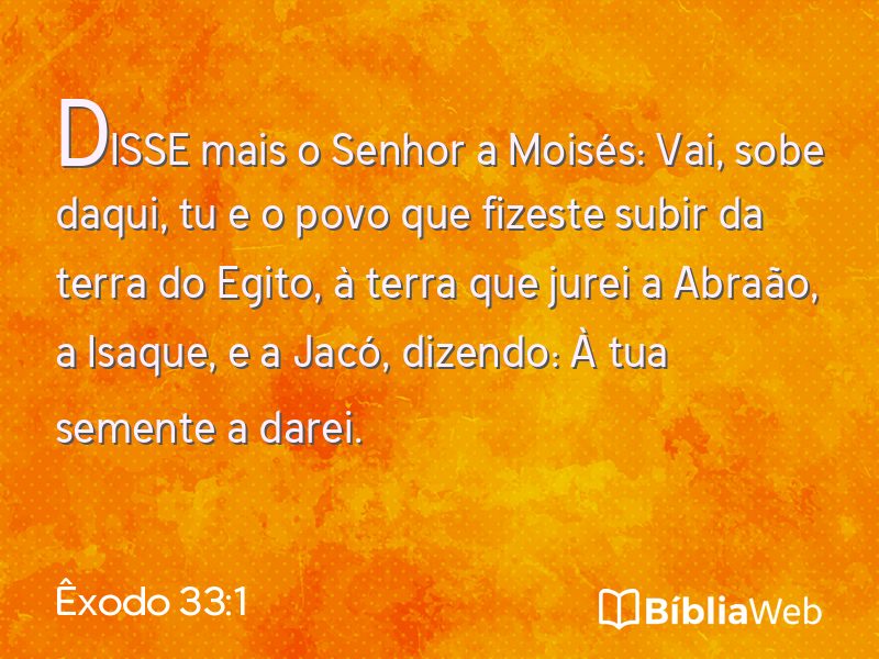 Êxodo 33:1 em imagem para compartilhar