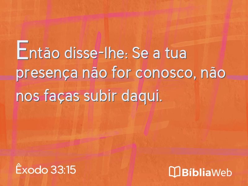 Êxodo 33:15 em imagem para compartilhar