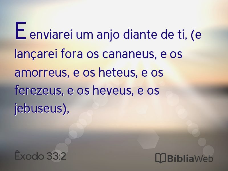 Êxodo 33:2 em imagem para compartilhar