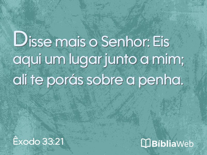 Êxodo 33:21 em imagem para compartilhar