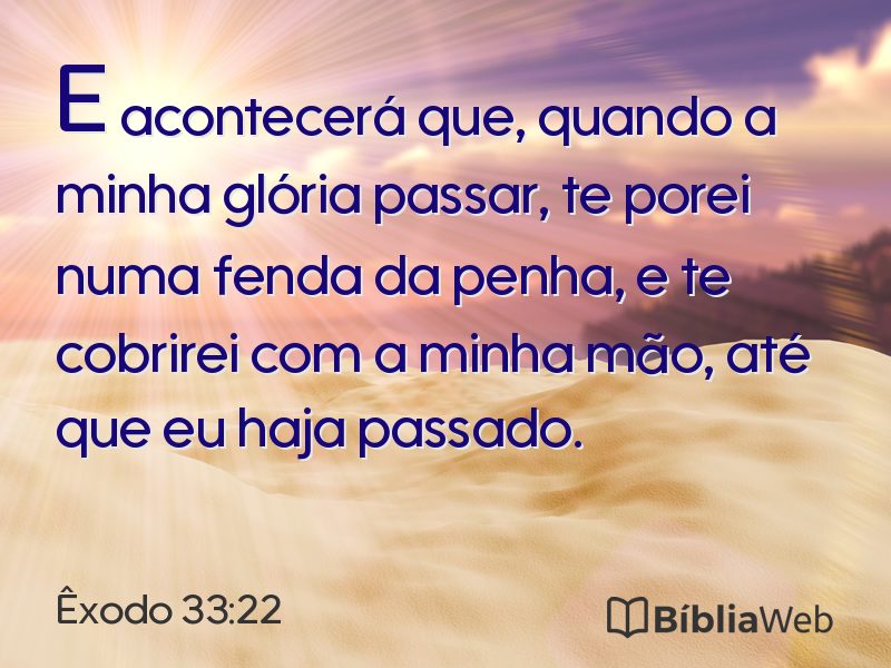 Êxodo 33:22 em imagem para compartilhar