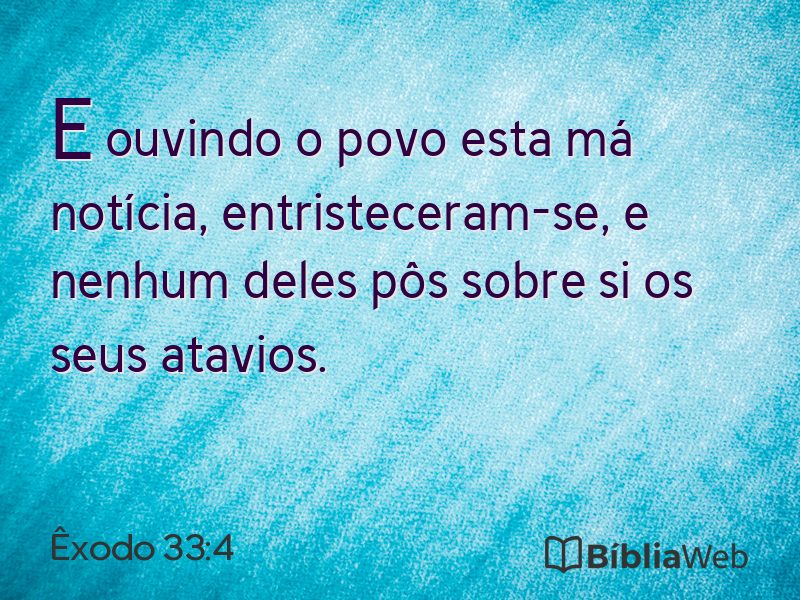Êxodo 33:4 em imagem para compartilhar