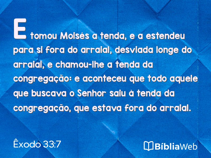 Êxodo 33:7 em imagem para compartilhar