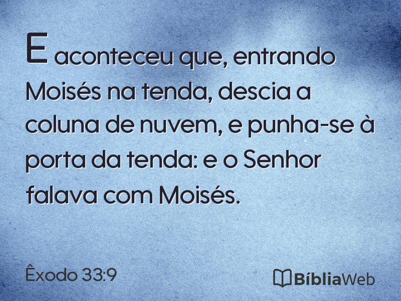 Êxodo 33:9 em imagem para compartilhar