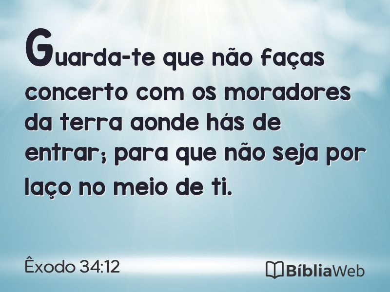 Êxodo 34:12 em imagem para compartilhar