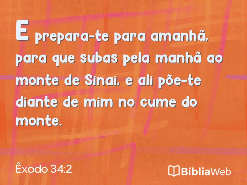 Êxodo 34:2 em imagem para compartilhar