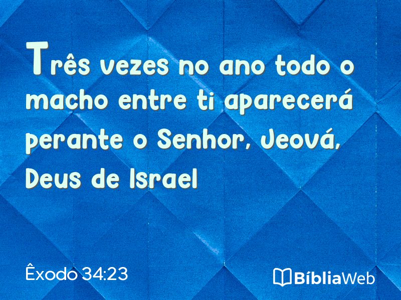 Êxodo 34:23 em imagem para compartilhar