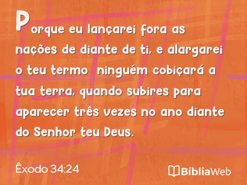 Êxodo 34:24 em imagem para compartilhar