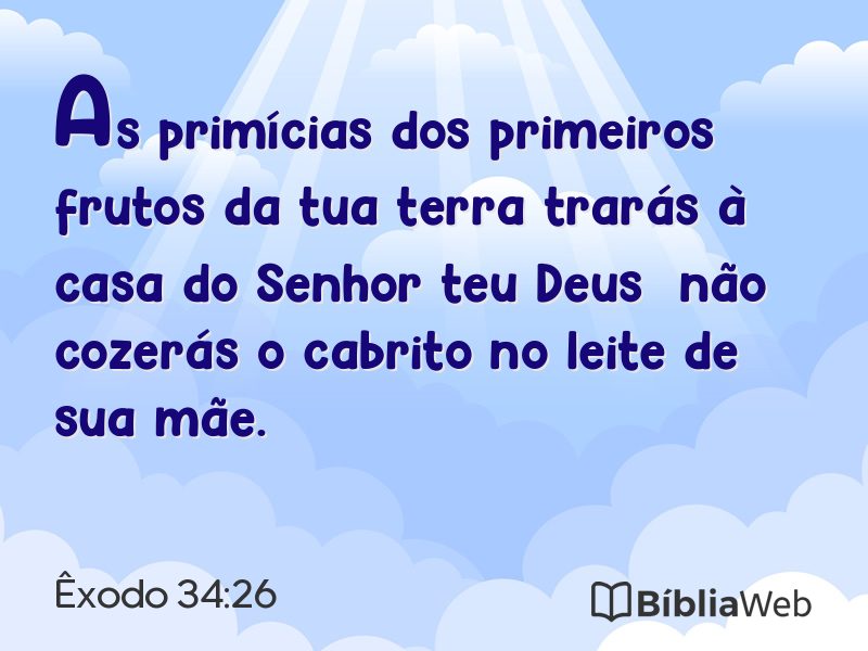 Êxodo 34:26 em imagem para compartilhar