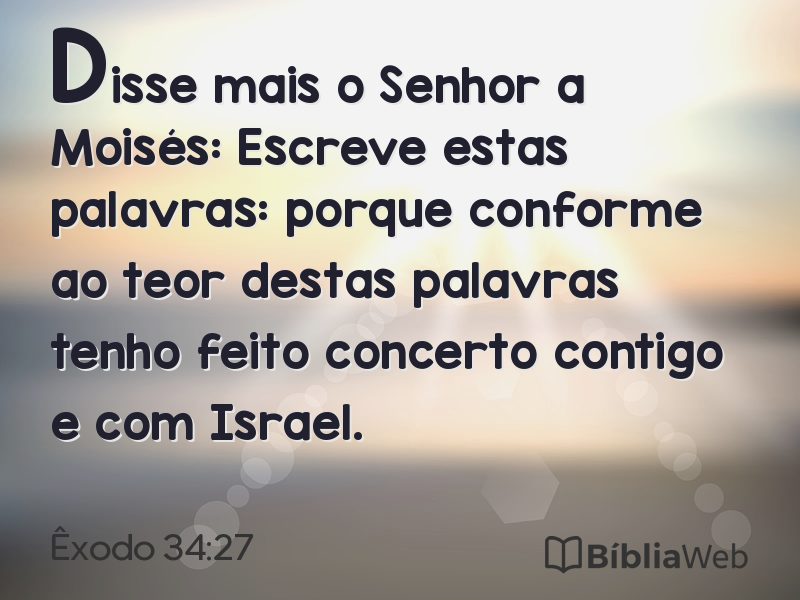 Êxodo 34:27 em imagem para compartilhar