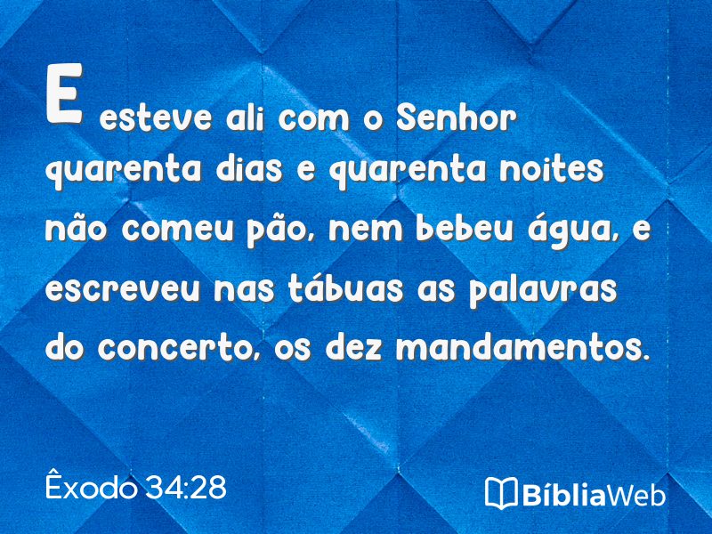 Êxodo 34:28 em imagem para compartilhar