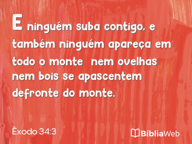 Êxodo 34:3 em imagem para compartilhar